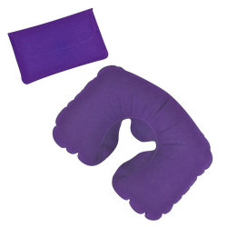Подушка надувная дорожная, пвх, фиолетовый